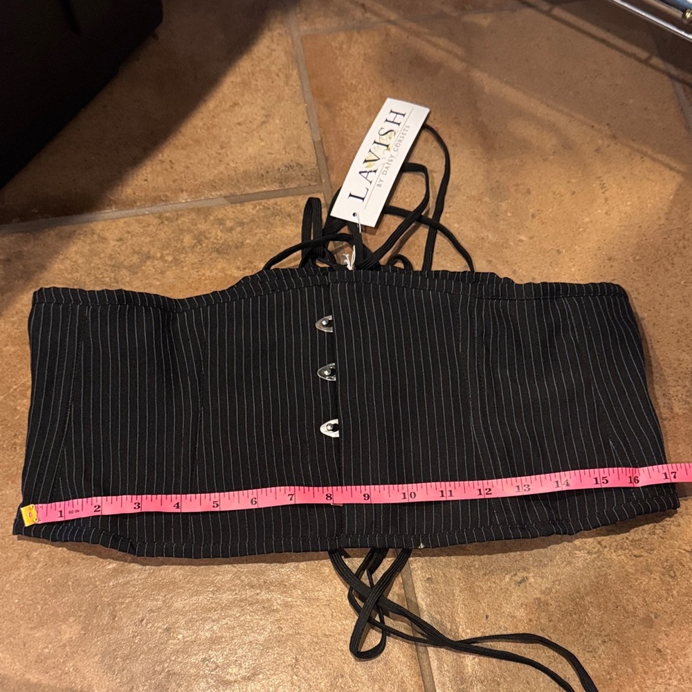 NWT Lavish Pinstripe Corset